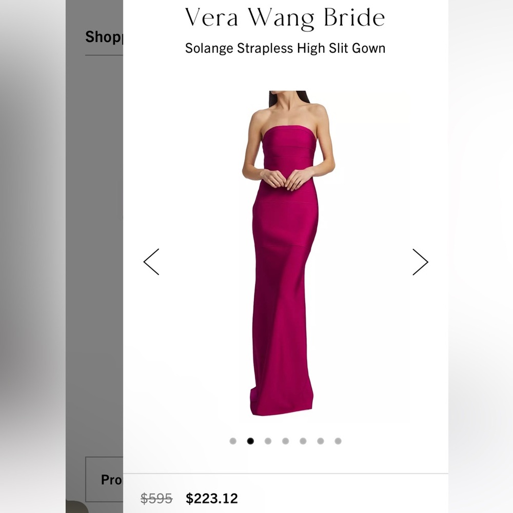 Vera wang pink bridesmaid dress